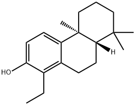 2-Phenanthrenol, 1-ethyl-4b,5,6,7,8,8a,9,10-octahydro-4b,8,8-trimethyl-, (4bS,8aS)- Struktur