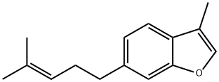 3-Methyl-6-(4-methyl-3-pentenyl)benzofuran Struktur