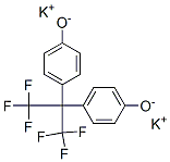 dipotassium 4,4'-[2,2,2-trifluoro-1-(trifluoromethyl)ethylidene]diphenolate  Struktur