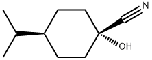 Cyclohexanecarbonitrile, 1-hydroxy-4-(1-methylethyl)-, cis- (9CI) Struktur