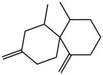 1,11-Dimethyl-5,9-bis(methylene)spiro[5.5]undecane Struktur