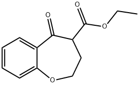 4-Ethoxycarbonyl-3,4-dihydro-2H-benzo[b]oxepin-5-one Struktur