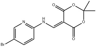 5-[(5-Bromo-pyridin-2-ylamino)-methylene]-2,2-
dimethyl-[1,3]dioxane-4,6-dione Struktur