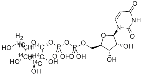 URIDINE DIPHOSPHATE GLUCOSE, [GLUCOSE-14C(U)] Struktur