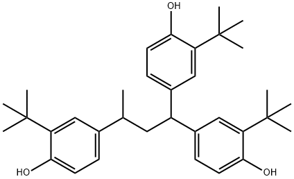 4,4',4''-(1-Methyl-1,3,3-propanetriyl)tris[2-(tert-butyl)phenol] Struktur