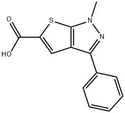 1-METHYL-3-PHENYL-1H-THIENO[2,3-C]PYRAZOLE-5-CARBOXYLIC ACID Struktur