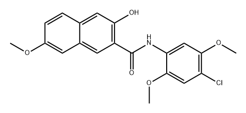 N-(4-chloro-2,5-dimethoxyphenyl)-3-hydroxy-7-methoxynaphthalene-2-carboxamide  Struktur