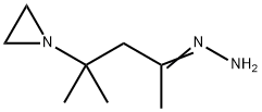 2-Pentanone,  4-(1-aziridinyl)-4-methyl-,  hydrazone Struktur