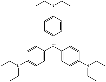 bis[4-(diethylamino)phenyl][4-(diethylammonio)phenyl]methylium  Struktur