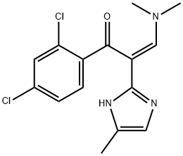 (Z)-1-(2,4-dichlorophenyl)-3-(diMethylaMino)-2-(4-Methyl-1H-iMidazol-2-yl)prop-2-en-1-one Struktur