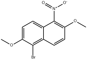 1-Bromo-2,6-dimethoxy-5-nitronaphthalene Struktur