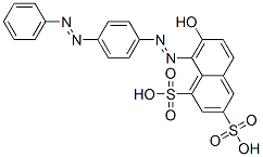 7-hydroxy-8-[[4-(phenylazo)phenyl]azo]naphthalene-1,3-disulphonic acid  Struktur