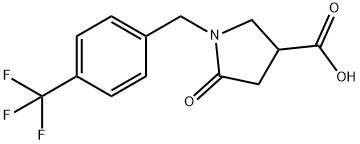 5-OXO-1-[4-(TRIFLUOROMETHYL)BENZYL]PYRROLIDINE-3-CARBOXYLIC ACID Struktur