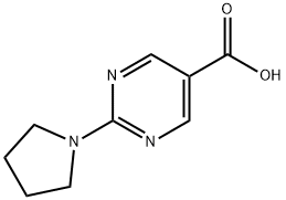 2-PYRROLIDIN-1-YLPYRIMIDINE-5-CARBOXYLIC ACID Struktur