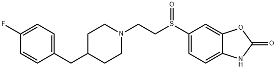 6-({2-[4-(4-FLUOROBENZYL)PIPERIDIN-1-YL]ETHYL}SULFINYL)-1,3-BENZOXAZOL-2(3H)-ONE Struktur