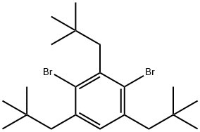 2,4-Dibromo-1,3,5-tris(2,2-dimethylpropyl)benzene Struktur