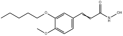 3-[4-Methoxy-3-(pentyloxy)phenyl]-2-propenehydroximic acid Struktur