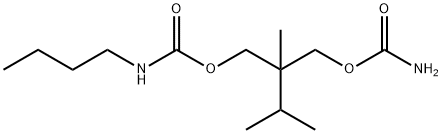 N-Butylcarbamic acid 2-(carbamoyloxymethyl)-2,3-dimethylbutyl ester Struktur