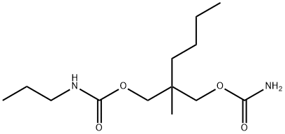 N-Propylcarbamic acid 2-(carbamoyloxymethyl)-2-methylhexyl ester Struktur