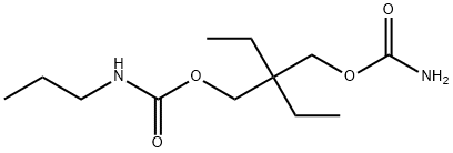 N-Propylcarbamic acid 2-(carbamoyloxymethyl)-2-ethylbutyl ester Struktur