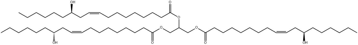 propane-1,2,3-triyl tris(12-hydroxyoctadec-9-enoate), stereoisomer Structure