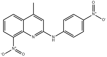 4-Methyl-8-nitro-2-(p-nitroanilino)quinoline Struktur