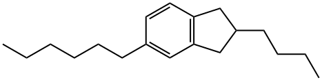 2-Butyl-5-hexylindane Struktur