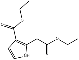 ETHYL 2-((ETHOXYCARBONYL)-METHYL)-1H-PYRROLE-3-CARBOXYLATE Struktur