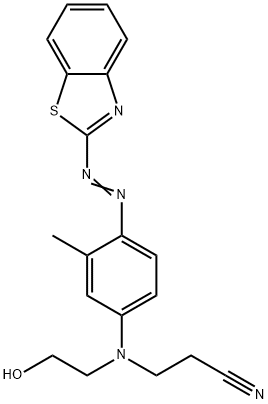 3-[[4-[(Benzothiazol-2-yl)azo]-3-methylphenyl](2-hydroxyethyl)amino]propanenitrile Struktur