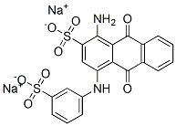 disodium 1-amino-9,10-dihydro-9,10-dioxo-4-(m-sulphonatoanilino)anthracene-2-sulphonate  Struktur