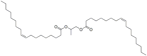 2-[(Z)-octadec-9-enoyl]oxypropyl (Z)-octadec-9-enoate Struktur