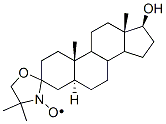 17BETA-HYDROXY-4',4'-DIMETHYLSPIRO(5ALPHA-ANDROSTANE-3,2'-OXAZOLIDIN)-3'-YLOXY Struktur