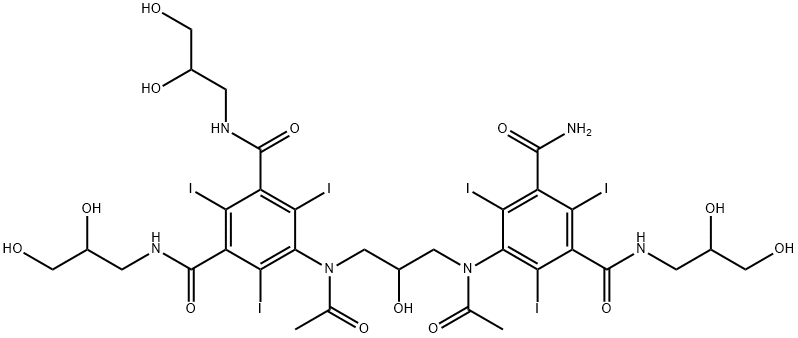 IODIXANOL RELATED COMPOUND E (5-{N-[3-(N-{3-CARBAMOYL-5-[(2,3-DIHYDROXYPROPYL)CARBAMOYL]-2,4,6-TRIIODOPHENYL}ACETAMIDO)-2-HYDROXYPROPYL]ACETAMIDO}-N1,N3-BIS(2,3-DIHYDROXYPROPYL)-2,