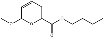 3,6-Dihydro-6-methoxy-2H-pyran-2-carboxylic acid butyl ester Struktur