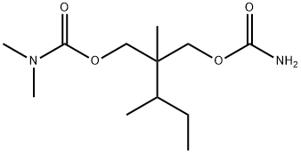 N,N-Dimethylcarbamic acid 2-(carbamoyloxymethyl)-2,3-dimethylpentyl ester Struktur