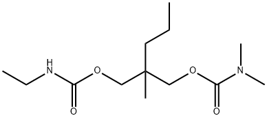 N,N-Dimethylcarbamic acid 2-(ethylcarbamoyloxymethyl)-2-methylpentyl ester Struktur