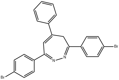 3,7-Bis(p-bromophenyl)-5-phenyl-4H-1,2-diazepine Struktur