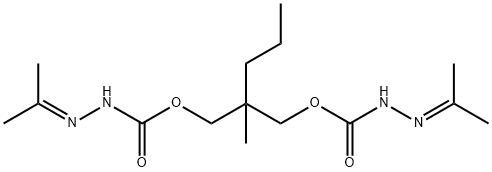 Bis(3-isopropylidenecarbazic acid)2-methyl-2-propyltrimethylene ester Struktur