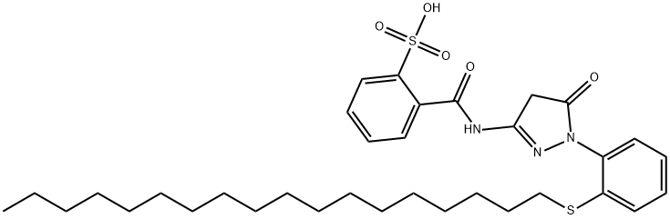 o-[[[4,5-dihydro-1-[2-(octadecylthio)phenyl]-5-oxo-1H-pyrazol-3-yl]amino]carbonyl]benzenesulphonic acid Struktur