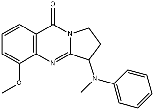 Pyrrolo[2,1-b]quinazolin-9(1H)-one,  2,3-dihydro-5-methoxy-3-(methylphenylamino)-  (9CI) Struktur