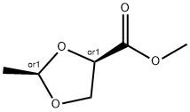 1,3-Dioxolane-4-carboxylicacid,2-methyl-,methylester,cis-()-(8CI) Struktur