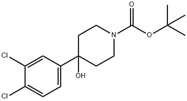 1-BOC-4-(3,4-DICHLOROPHENYL)-4-HYDROXYPIPERIDINE Struktur