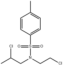 N-(2-chloroethyl)-N-(2-chloropropyl)-p-toluenesulphonamide Struktur