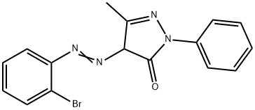 4-[(2-bromophenyl)diazenyl]-5-methyl-2-phenyl-2,4-dihydro-3H-pyrazol-3-one Struktur