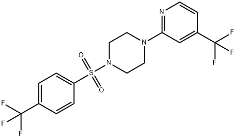 PIPERAZINE, 1-[[4-(TRIFLUOROMETHYL)PHENYL]SULFONYL]-4-[4-(TRIFLUOROMETHYL)-2-PYRIDINYL]- Struktur