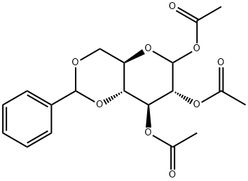 1,2,3-TRI-O-ACETYL-4,6-O-BENZYLIDENE-D-GLUCOPYRANOSE Struktur