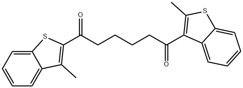 1-(3-METHYL-BENZO[B]THIOPHEN-2-YL)-6-(2-METHYL-BENZO[B]THIOPHEN-3-YL)-HEXANE-1,6-DIONE Struktur