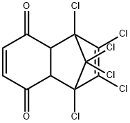 1,2,3,4,9,9-HEXACHLORO-1,4,4A,8A-TETRAHYDRO-1,4-METHANONAPHTHALENE-5,8-DIONE Struktur