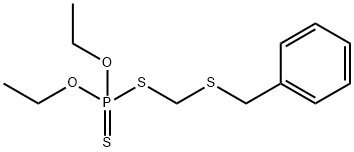 Dithiophosphoric acid S-[(benzylthio)methyl]O,O-diethyl ester Struktur