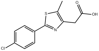 [2-(4-Chlorophenyl)-5-methyl-1,3-thiazol-4-yl]acetic acid Struktur